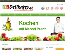 Tablet Screenshot of delikates.ch